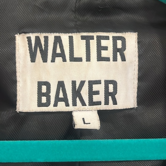Walter Baker, Black Leather Moto Jacket, Size L - Picture 3 of 6